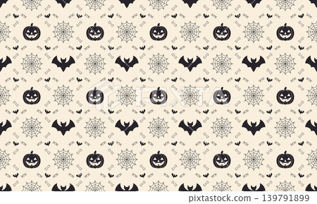 Haloween Pattern White Haloween Pattern White 139791899