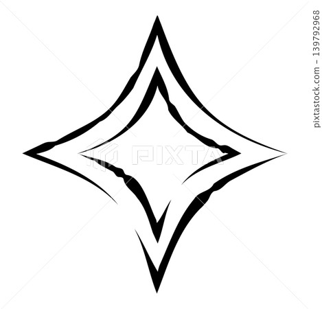 Large, hand-drawn style star-shaped glitter illustration Large, hand-drawn style star-shaped glitter illustration 139792968