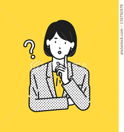 Illustration material: Business person with doubts Illustration material: Business person with doubts 139792976