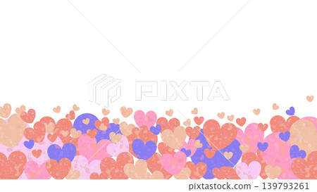 Colorful heart cute background frame material Colorful heart cute background frame material 139793261