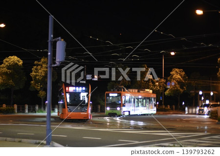 Tram at night Tram at night 139793262
