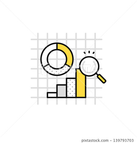 用於分析圖表的向量圖示插圖素材。 用於分析圖表的向量圖示插圖素材。 139793703