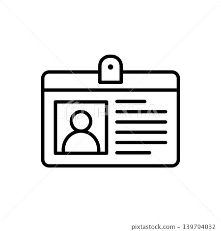 Identification Agent Badge ID Card Icon Identification Agent Badge ID Card Icon 139794032
