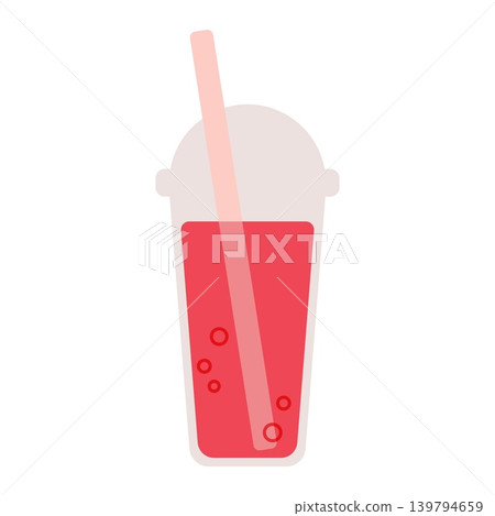 Pink Juice in Takeaway Cup with Straw Clipart Pink Juice in Takeaway Cup with Straw Clipart 139794659
