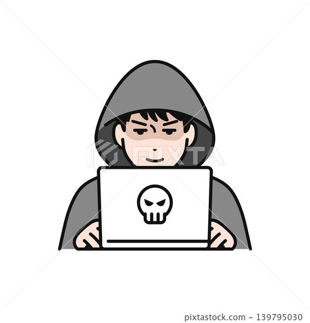 Hacker vector icon illustration material Hacker vector icon illustration material 139795030