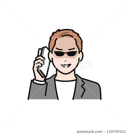 Vector icon illustration material for a person giving instructions Vector icon illustration material for a person giving instructions 139795032
