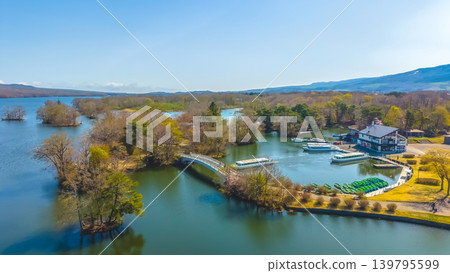 April 26 2026 Onumakoen Lake Islands And Scenic Pedestrian Bridge 139795599