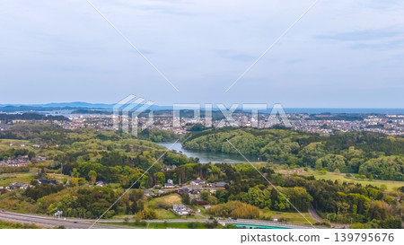 April 30 2026 Shiogama Matsushima coastal landscape with islands and rural countryside 139795676