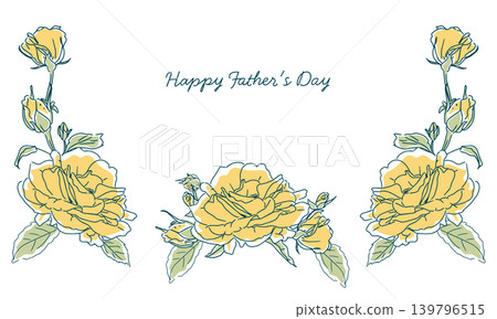 Yellow rose frame (vector illustration) Yellow rose frame (vector illustration) 139796515