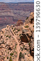A caravan of horses carrying supplies passes the OohAah point on the South Kaiba Trail in the Grand Canyon. 139796630