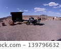 Large motorcycles parked in the parking lot of Gooseneck Lookout 139796632