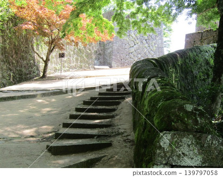 岡城遺址是日本國家指定的歷史遺跡,也是日本百座名城之一,位於大分縣竹田市,因瀧蓮太郎的畫作《廢墟之月》而聞名。 岡城遺址是日本國家指定的歷史遺跡,也是日本百座名城之一,位於大分縣竹田市,因瀧蓮太郎的畫作《廢墟之月》而聞名。 139797058