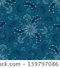 Floral pattern seamless , easter bunny seamless pattern , vector , illustration ,flowers pattern design Seamless flower pattern with colorful little flowers. Simple flat bright flowers background	 139797086