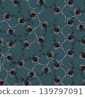 Floral pattern seamless , easter bunny seamless pattern , vector , illustration ,flowers pattern design Seamless flower pattern with colorful little flowers. Simple flat bright flowers background	 139797091