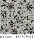 Floral pattern seamless , easter bunny seamless pattern , vector , illustration ,flowers pattern design Seamless flower pattern with colorful little flowers. Simple flat bright flowers background	 139797094
