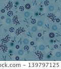 Floral pattern seamless , easter bunny seamless pattern , vector , illustration ,flowers pattern design Seamless flower pattern with colorful little flowers. Simple flat bright flowers background	 139797125