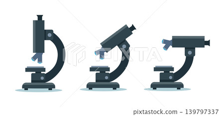 Set of Microscope Icons vector illustration Set of Microscope Icons vector illustration 139797337
