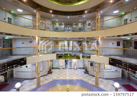 Atrium lobby inside a large ferry 139797517