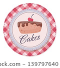bakery cafe lable with cake 139797640