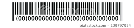 Dummy barcode material for mockups | No text, transparent background PNG | Unreadable 139797954