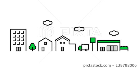 街景向量圖 139798006