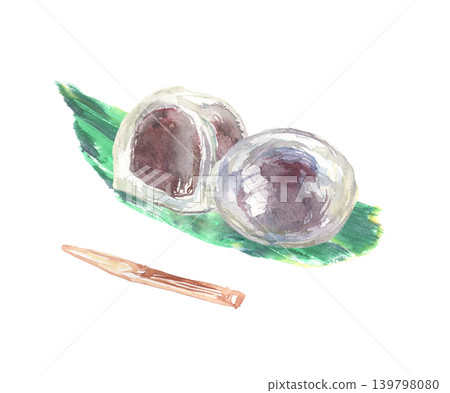 葛根饅頭的水彩插圖 139798080