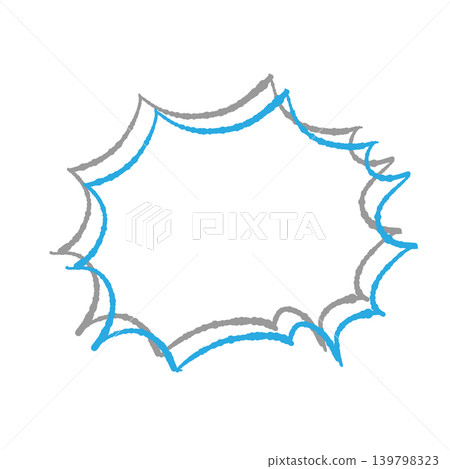 Speech bubble only, blue line art, gray shadow, circular shape, transparent background, transparent background illustration. Speech bubble only, blue line art, gray shadow, circular shape, transparent background, transparent background illustration. 139798323
