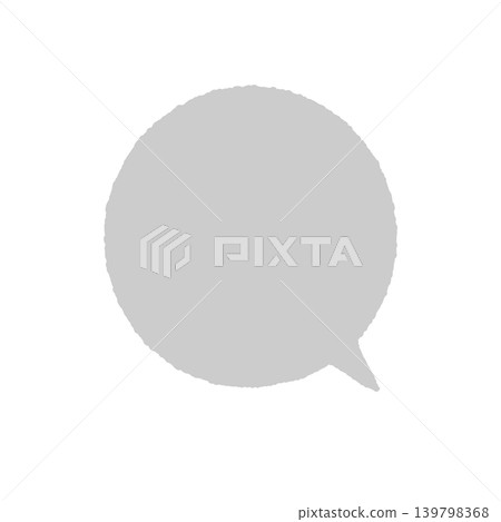 Speech bubble only, solid gray, silhouette, hand-drawn style, transparent background, round shape (bottom right), illustration. Speech bubble only, solid gray, silhouette, hand-drawn style, transparent background, round shape (bottom right), illustration. 139798368