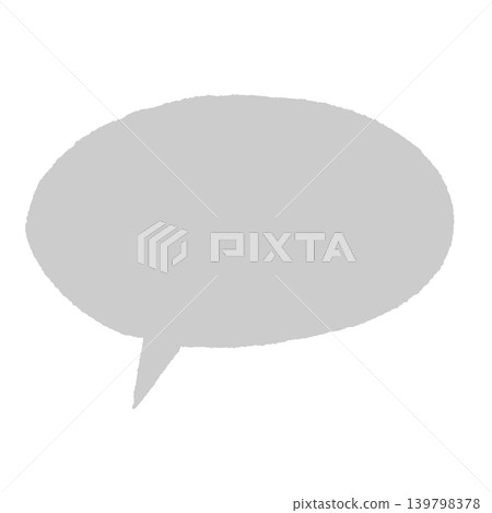 Speech bubble only, solid gray, silhouette, hand-drawn style, transparent background, oval shape (bottom left), illustration. Speech bubble only, solid gray, silhouette, hand-drawn style, transparent background, oval shape (bottom left), illustration. 139798378