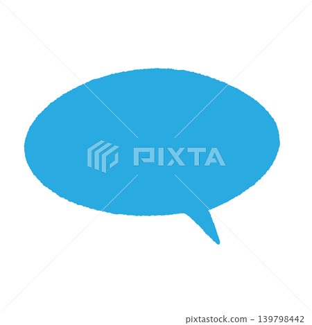 Speech bubble, solid blue, silhouette, hand-drawn style, transparent background, oval shape (bottom right), illustration. Speech bubble, solid blue, silhouette, hand-drawn style, transparent background, oval shape (bottom right), illustration. 139798442