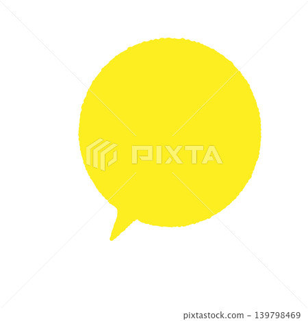 Speech bubble, solid yellow, silhouette, hand-drawn style, transparent background, round shape (bottom left), illustration. Speech bubble, solid yellow, silhouette, hand-drawn style, transparent background, round shape (bottom left), illustration. 139798469