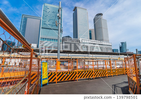 Construction work is underway on the opening of the Chuo Shinkansen maglev line at the west exit of Nagoya Station (Nagoya City, Aichi Prefecture). Construction work is underway on the opening of the Chuo Shinkansen maglev line at the west exit of Nagoya Station (Nagoya City, Aichi Prefecture). 139798501
