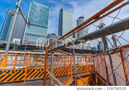 Construction work is underway on the opening of the Chuo Shinkansen maglev line at the west exit of Nagoya Station (Nagoya City, Aichi Prefecture). Construction work is underway on the opening of the Chuo Shinkansen maglev line at the west exit of Nagoya Station (Nagoya City, Aichi Prefecture). 139798528
