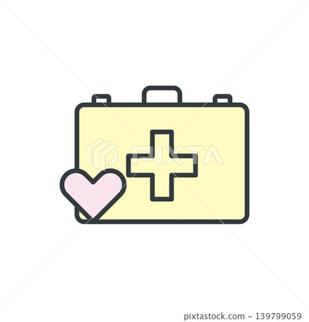 Medical kit icon vector Medical kit icon vector 139799059