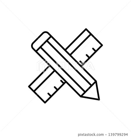 Ruler and pencil icon vector design templates Ruler and pencil icon vector design templates 139799294