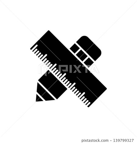 Ruler and pencil icon vector design templates Ruler and pencil icon vector design templates 139799327