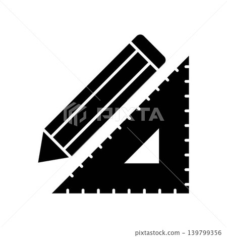 Ruler and pencil icon vector design templates Ruler and pencil icon vector design templates 139799356