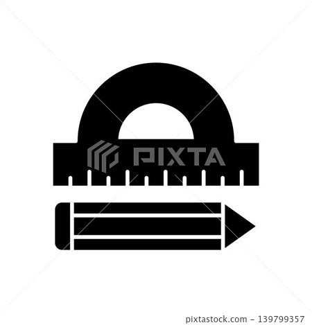 Ruler and pencil icon vector design templates Ruler and pencil icon vector design templates 139799357