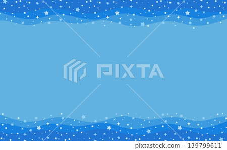 可愛簡潔的相框，以銀河為主題（橫向） 139799611