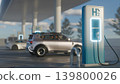 Hydrogen station 3D rendering image 139800026