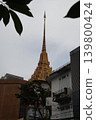 Golden Temple Spire Amid Urban Buildings 139800424