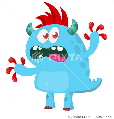 Funny cartoon monster character design.Illustration isolated on white Funny cartoon monster character design.Illustration isolated on white 139800563