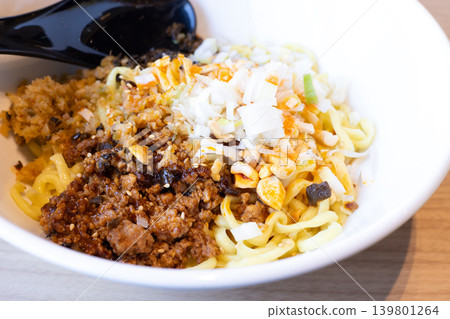 Delicious soupless tantan noodles Delicious soupless tantan noodles 139801264