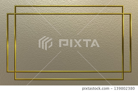 A luxurious background material featuring an elegant champagne gold texture and a beautiful 3D gold frame. 139802380