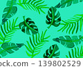 Tropical Leaf - Green Background 139802529