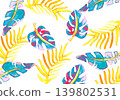 Tropical Leaf Background - Colorful 139802531