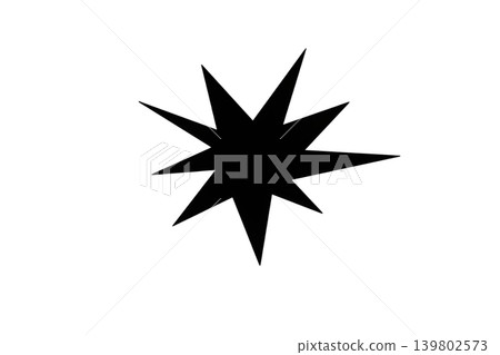 代表爆炸或衝擊的黑色星形。 139802573
