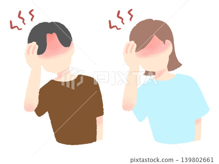 中暑人的插圖 中暑人的插圖 139802661