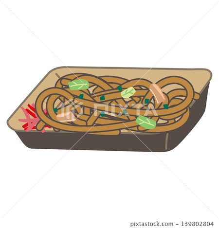 An illustration of delicious-looking yakisoba An illustration of delicious-looking yakisoba 139802804