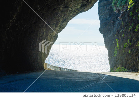 Lanyu, Taiwan - A natural sea cave highway in Lanyu, Taiwan Lanyu, Taiwan - A natural sea cave highway in Lanyu, Taiwan 139803134